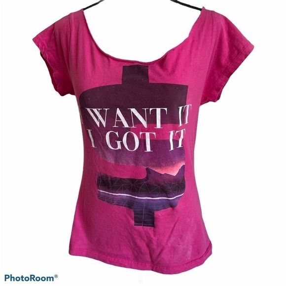 "I want it I got it" Pink Tee Shirt - Large - Picture 1 of 7